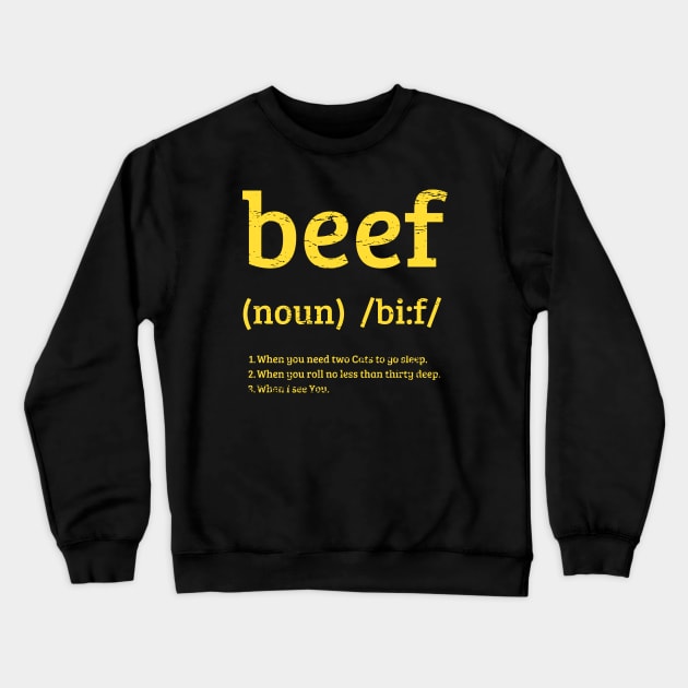 What's Beef? Original Aesthetic Tribute 〶 Crewneck Sweatshirt by Terahertz'Cloth